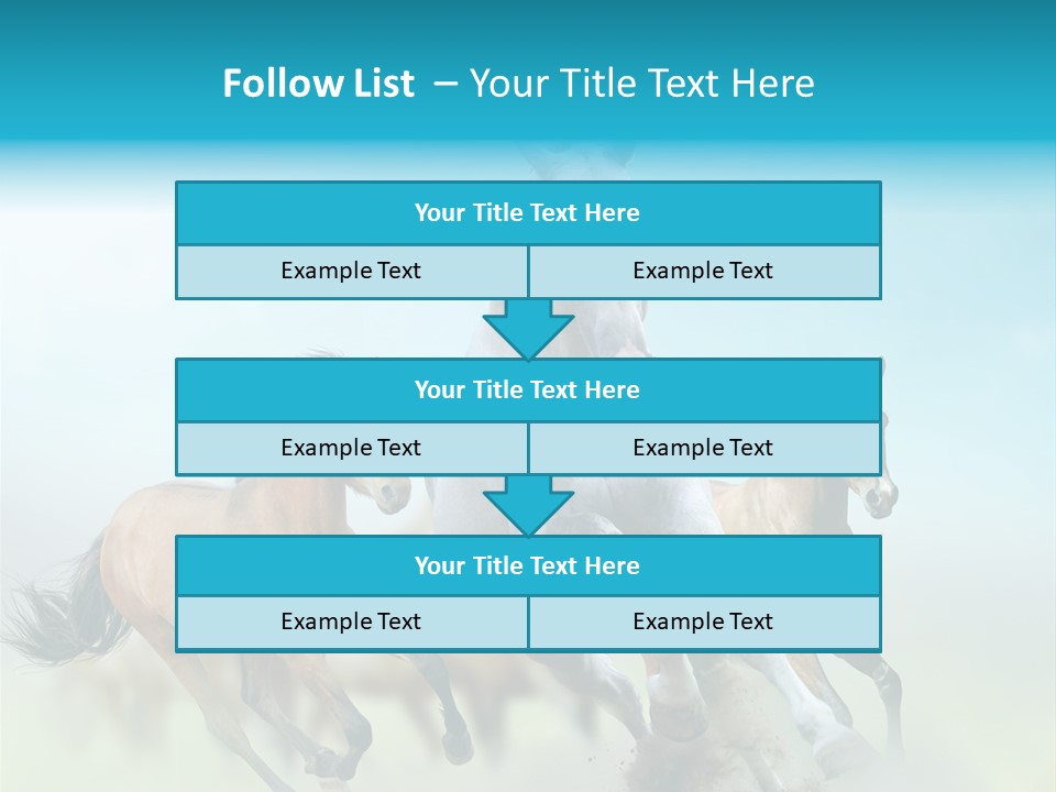 Sky Free Mustang PowerPoint Template