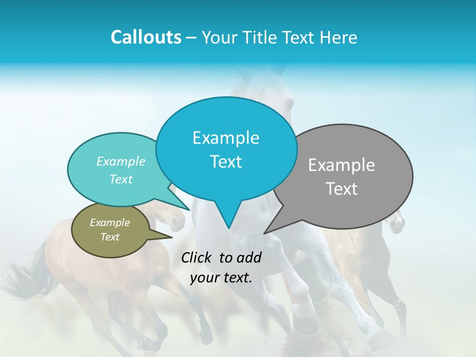 Sky Free Mustang PowerPoint Template