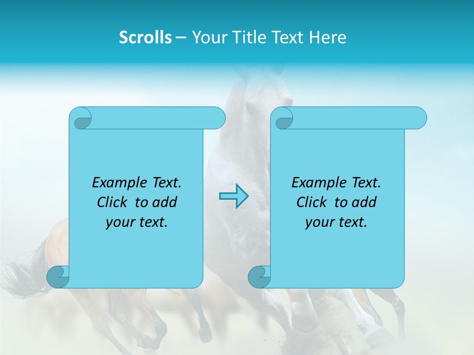 Sky Free Mustang PowerPoint Template