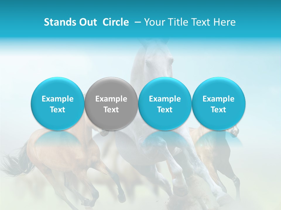Sky Free Mustang PowerPoint Template