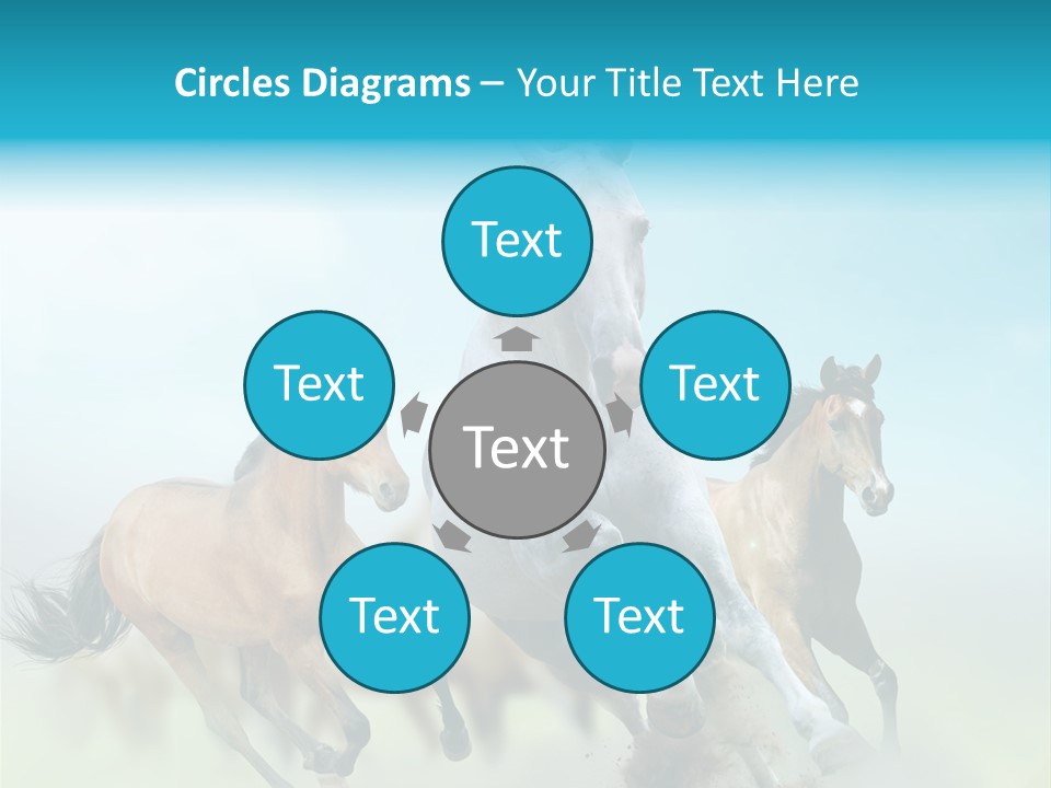 Sky Free Mustang PowerPoint Template