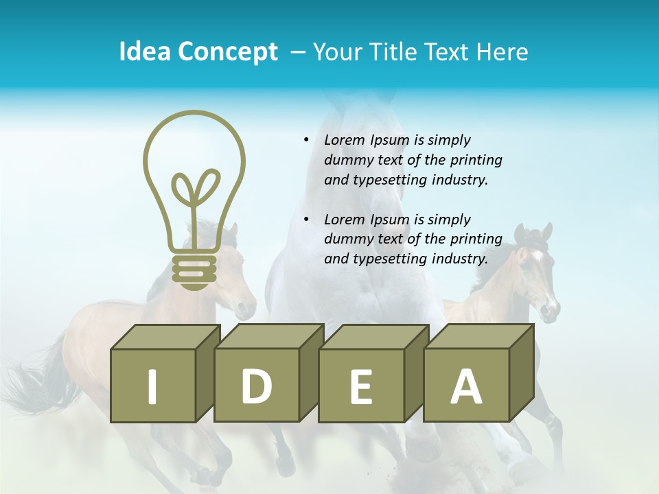 Sky Free Mustang PowerPoint Template