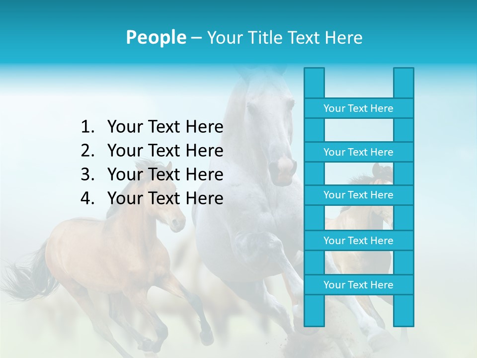 Sky Free Mustang PowerPoint Template