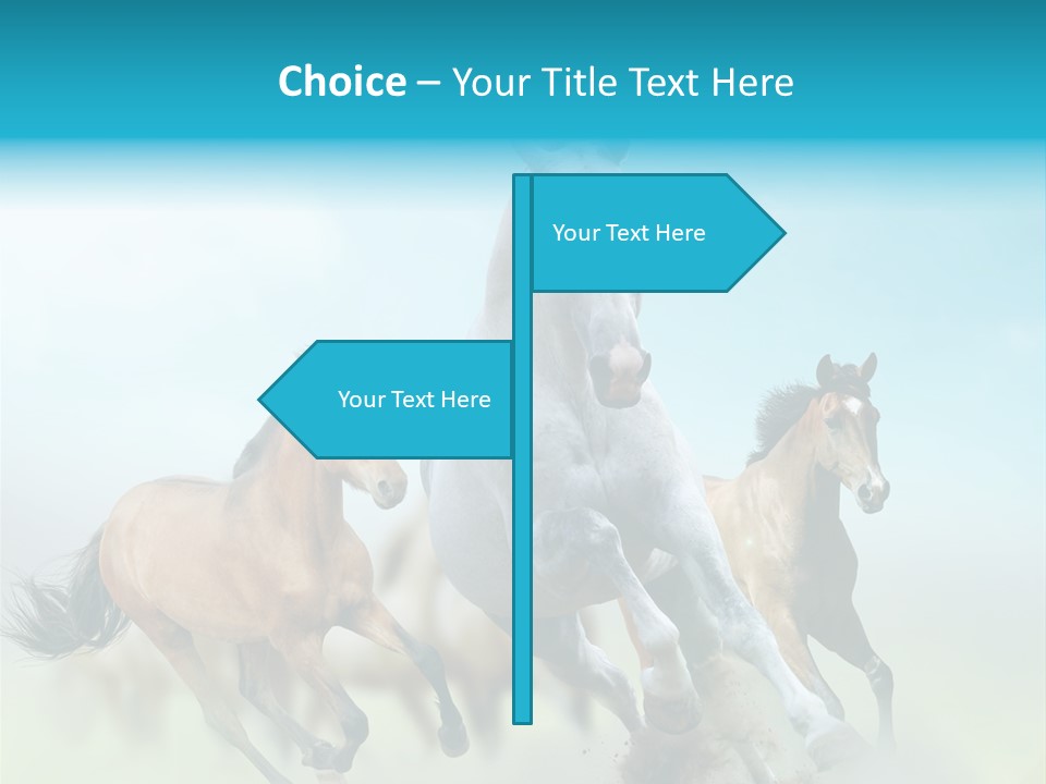 Sky Free Mustang PowerPoint Template