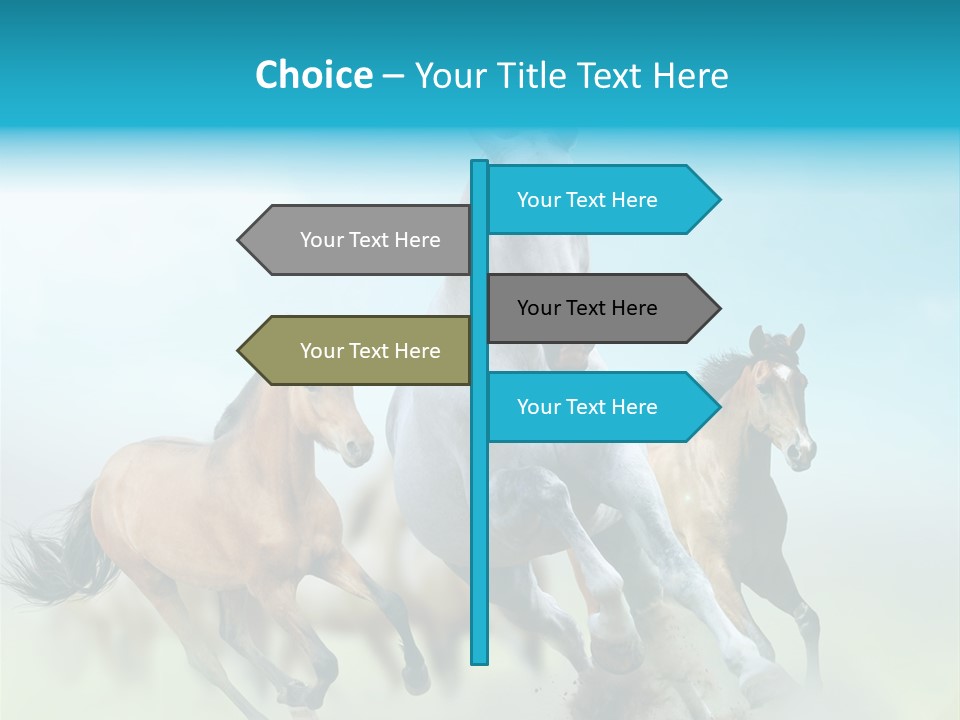 Sky Free Mustang PowerPoint Template