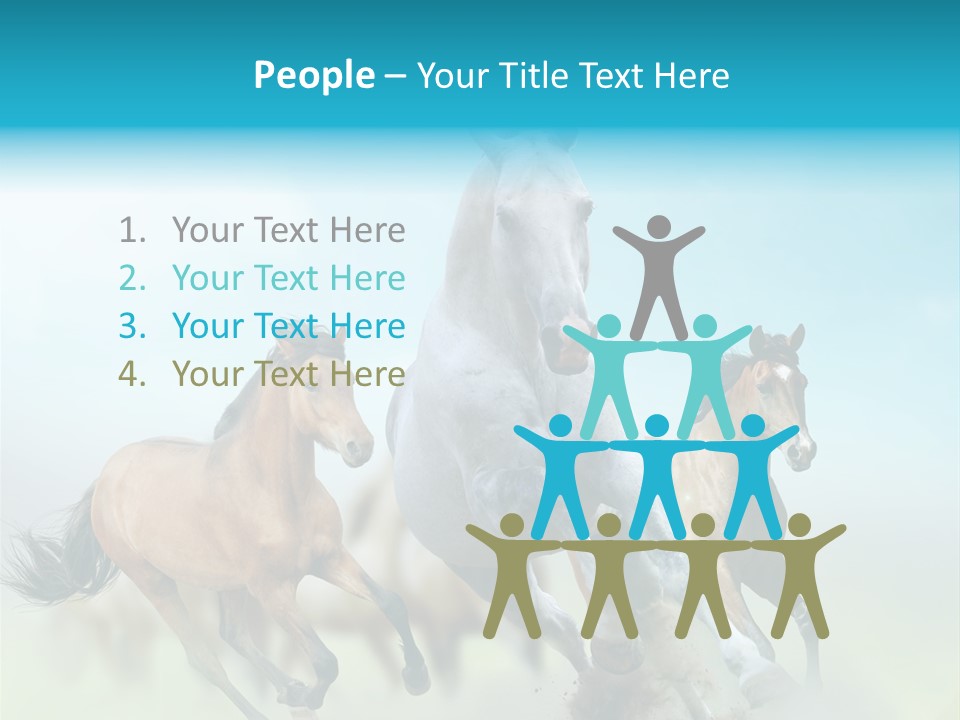 Sky Free Mustang PowerPoint Template