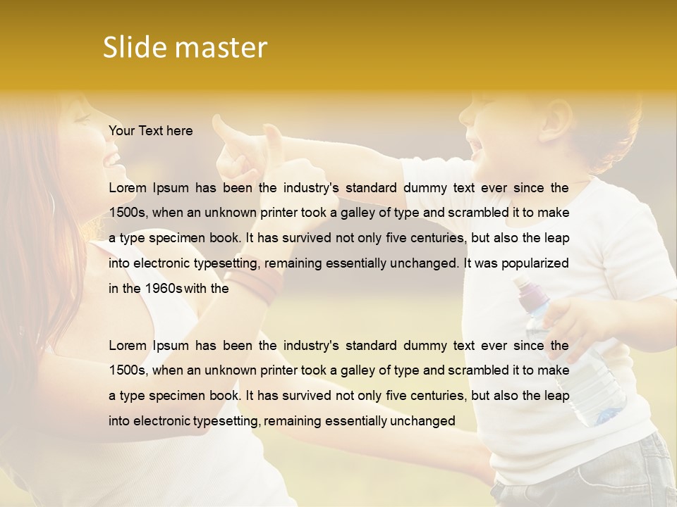 Enjoying Happiness Nature PowerPoint Template