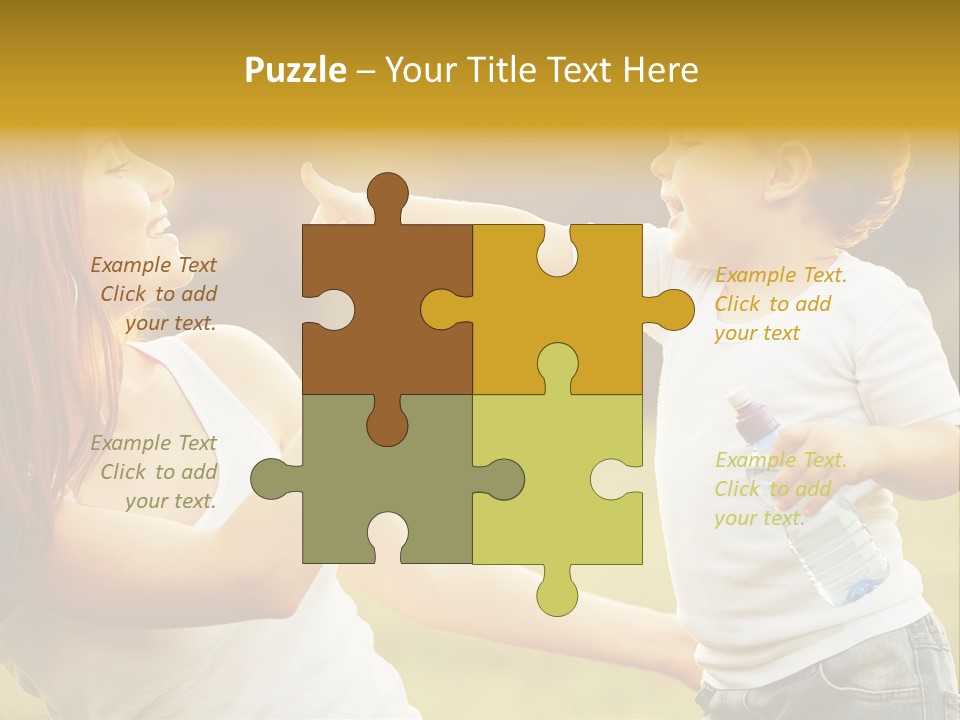 Enjoying Happiness Nature PowerPoint Template