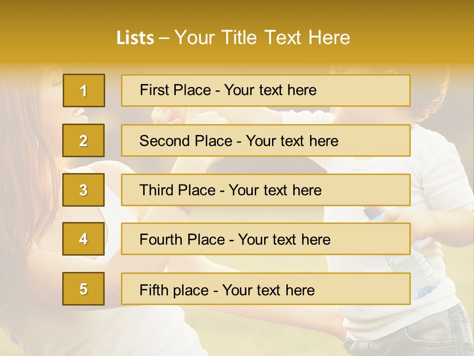 Enjoying Happiness Nature PowerPoint Template