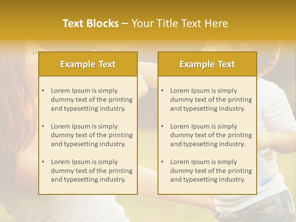 Enjoying Happiness Nature PowerPoint Template
