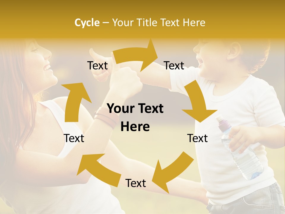 Enjoying Happiness Nature PowerPoint Template