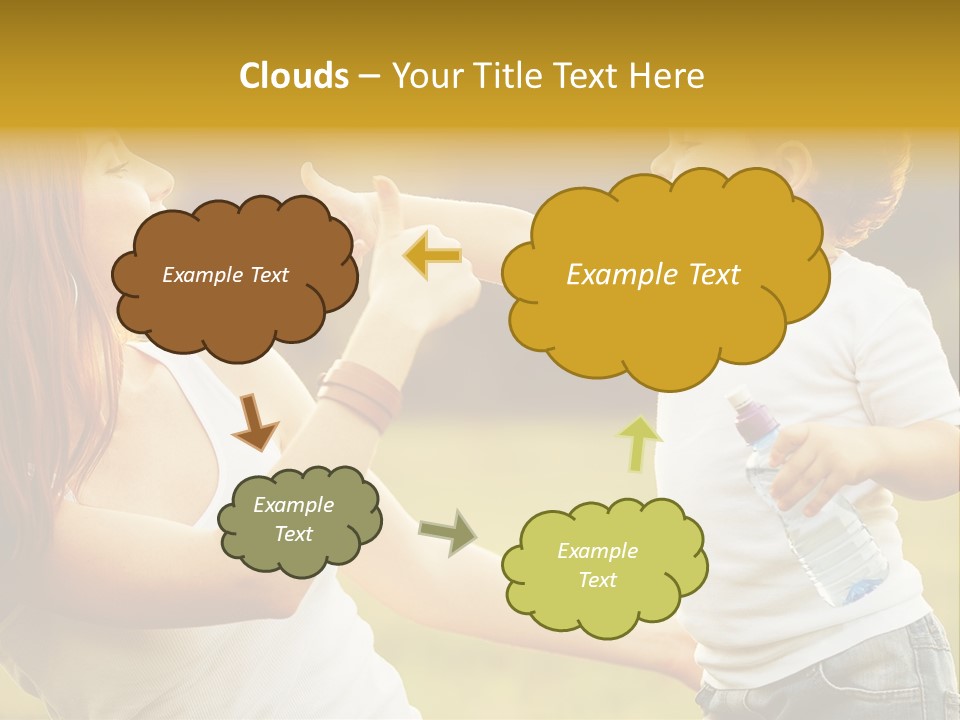 Enjoying Happiness Nature PowerPoint Template