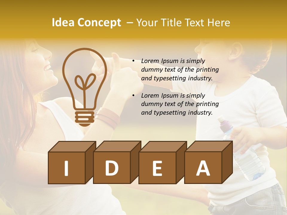 Enjoying Happiness Nature PowerPoint Template