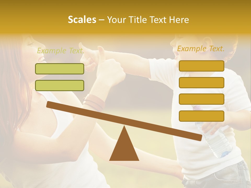 Enjoying Happiness Nature PowerPoint Template