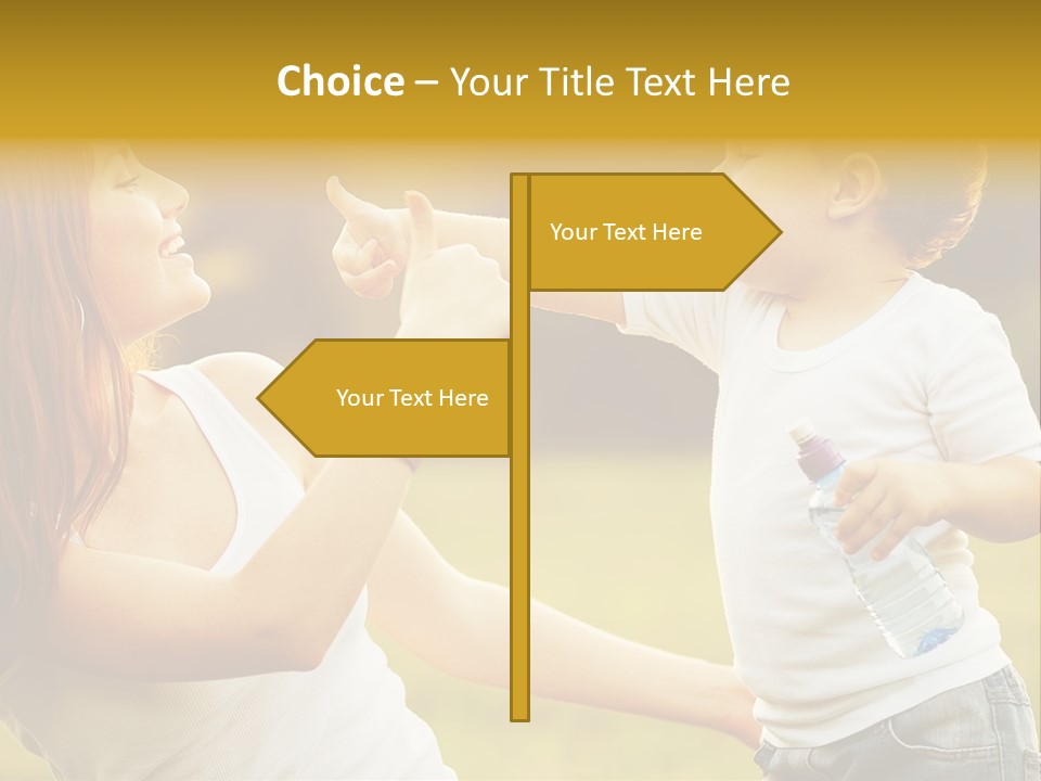 Enjoying Happiness Nature PowerPoint Template