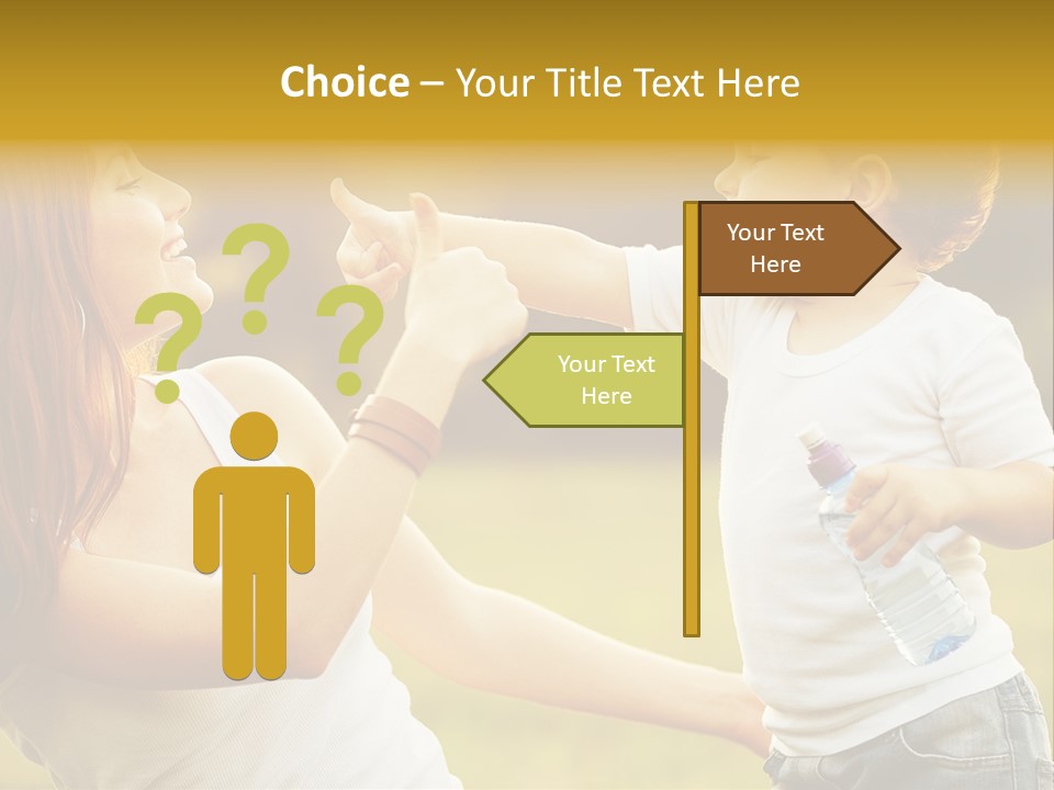 Enjoying Happiness Nature PowerPoint Template