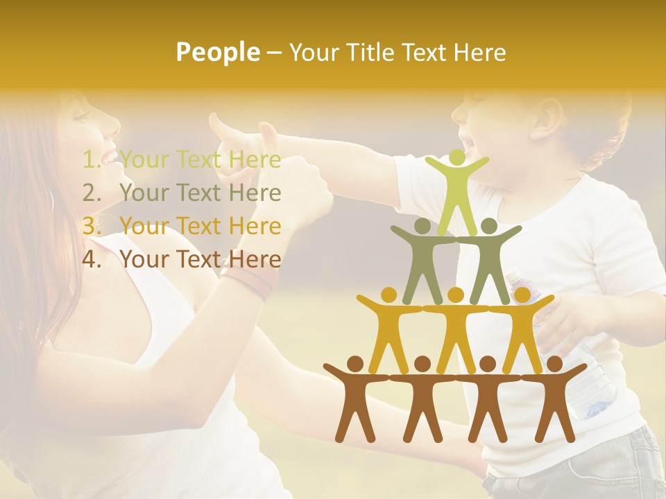 Enjoying Happiness Nature PowerPoint Template