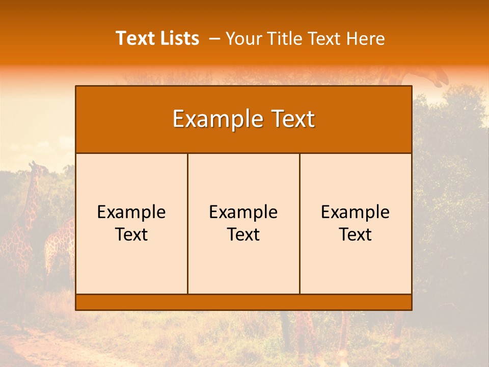 Tourism Grass Kruger PowerPoint Template