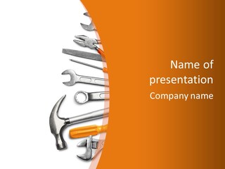 Industrial Isolated Spanner PowerPoint Template