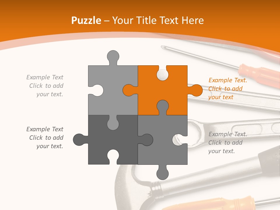 Industrial Isolated Spanner PowerPoint Template