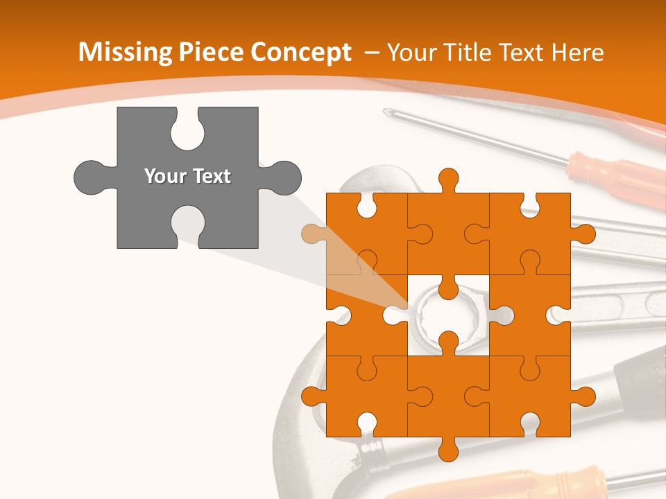 Industrial Isolated Spanner PowerPoint Template