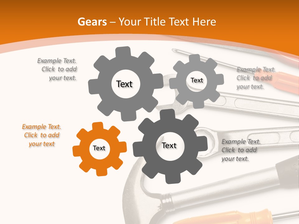 Industrial Isolated Spanner PowerPoint Template