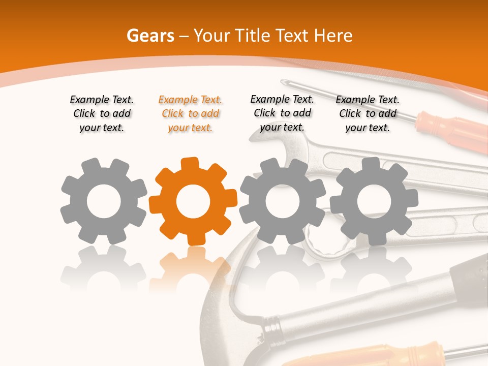 Industrial Isolated Spanner PowerPoint Template