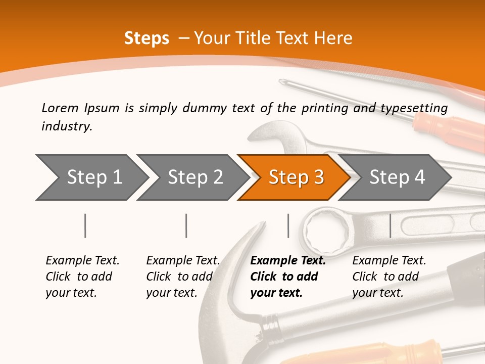 Industrial Isolated Spanner PowerPoint Template