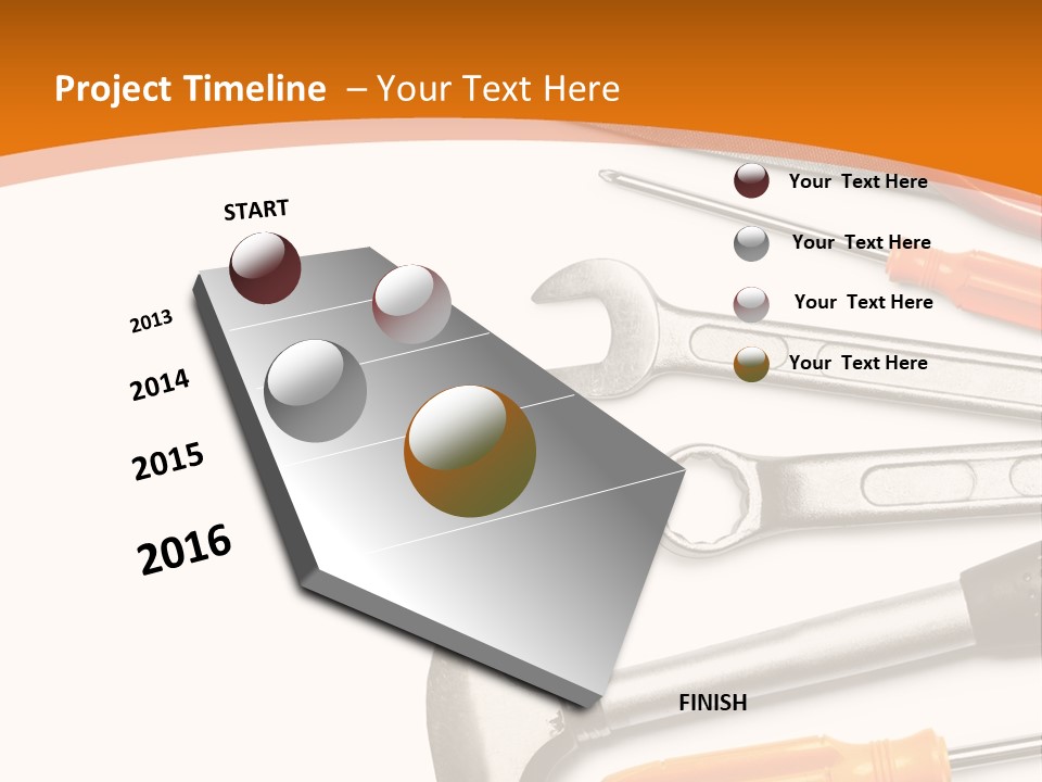 Industrial Isolated Spanner PowerPoint Template
