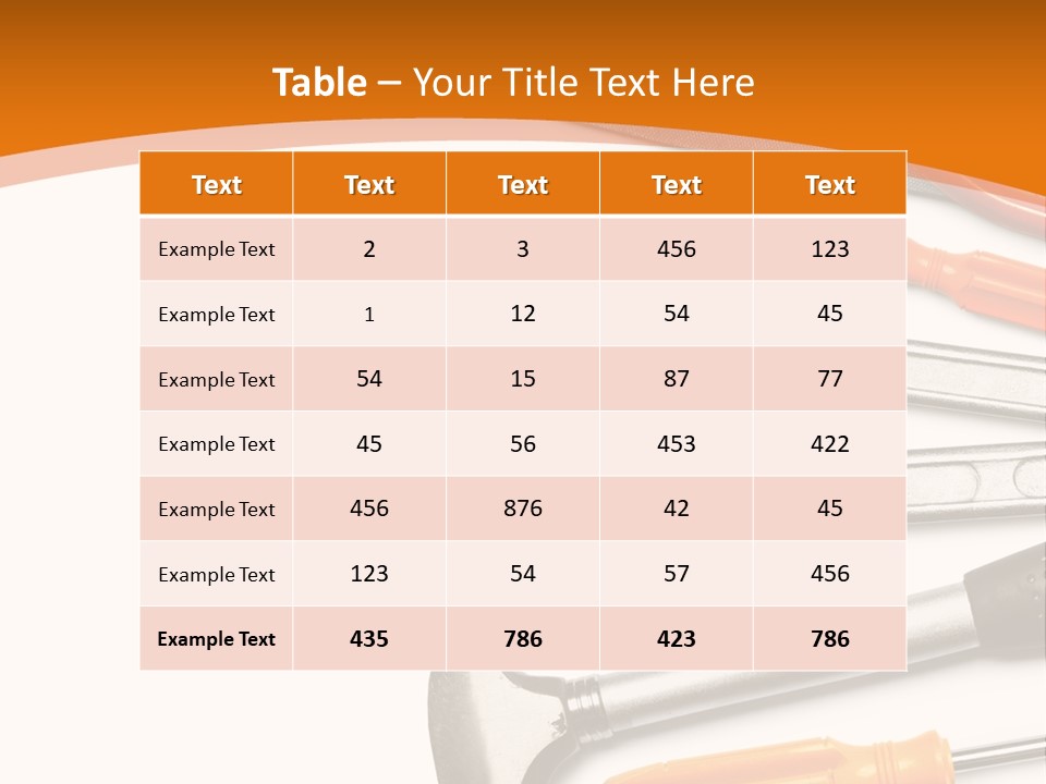 Industrial Isolated Spanner PowerPoint Template