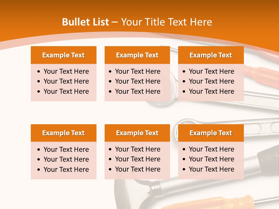 Industrial Isolated Spanner PowerPoint Template