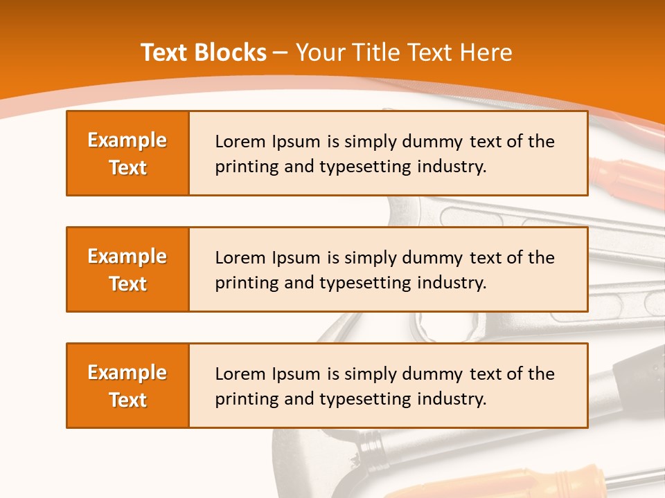 Industrial Isolated Spanner PowerPoint Template