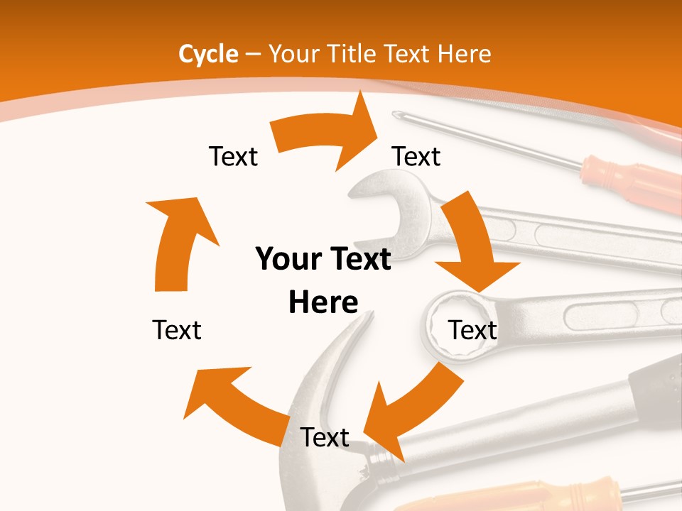 Industrial Isolated Spanner PowerPoint Template