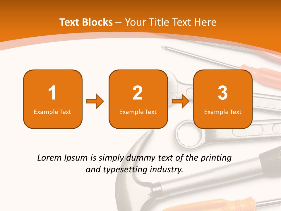 Industrial Isolated Spanner PowerPoint Template