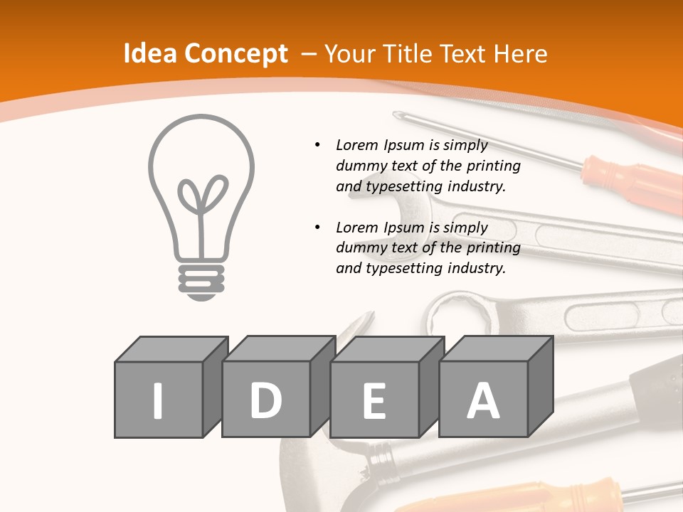 Industrial Isolated Spanner PowerPoint Template