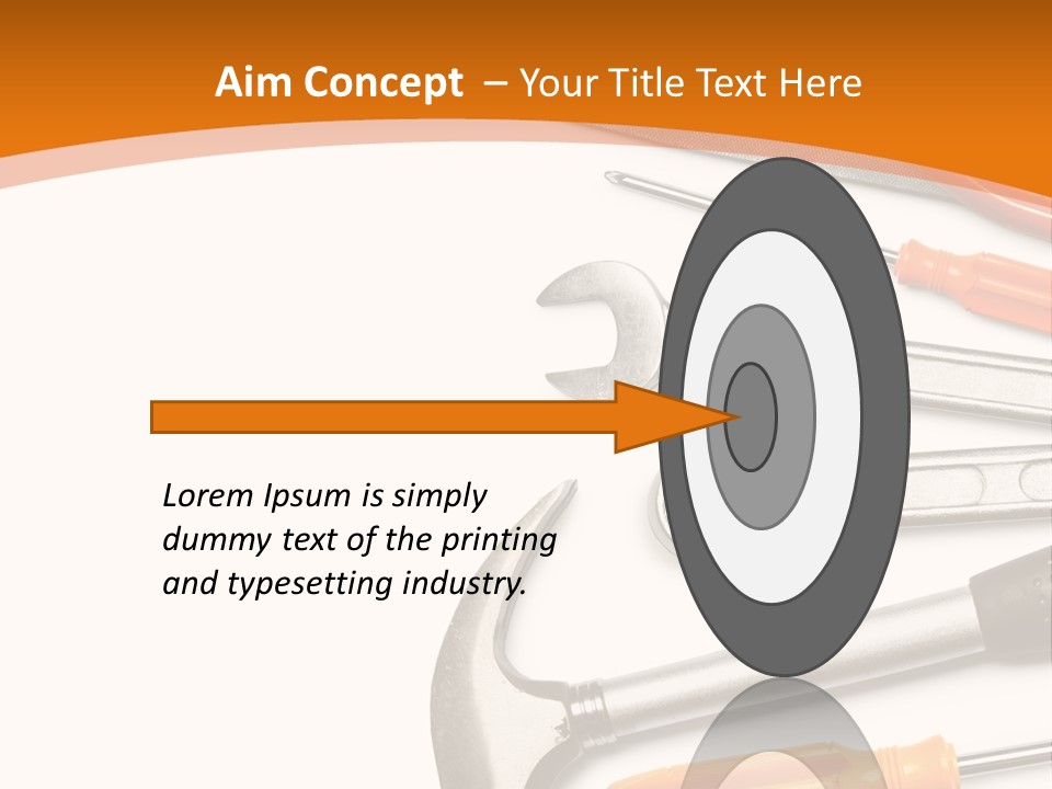 Industrial Isolated Spanner PowerPoint Template