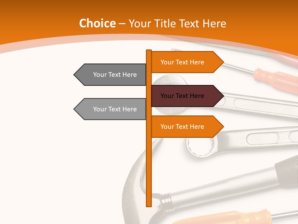 Industrial Isolated Spanner PowerPoint Template