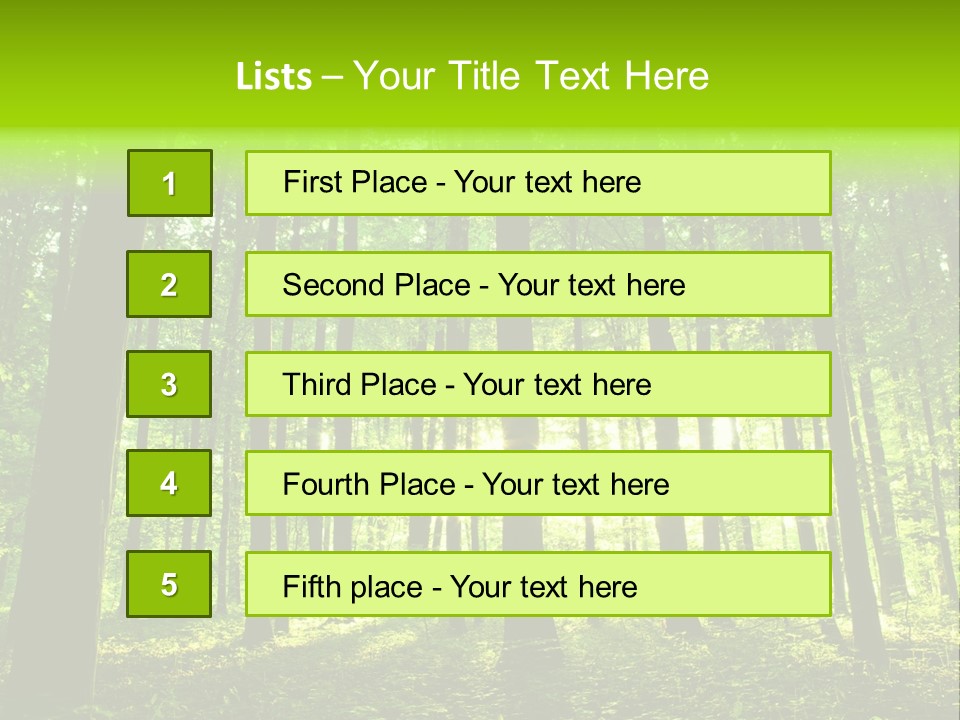 Image Deciduous Lush PowerPoint Template