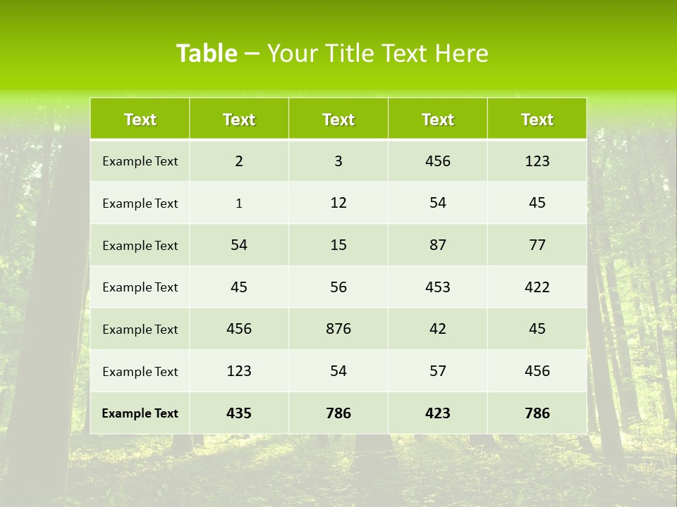 Image Deciduous Lush PowerPoint Template