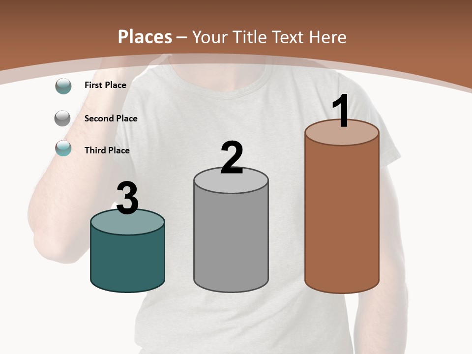 Carefree Smiling Man Satisfied PowerPoint Template