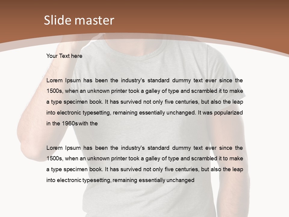 Carefree Smiling Man Satisfied PowerPoint Template