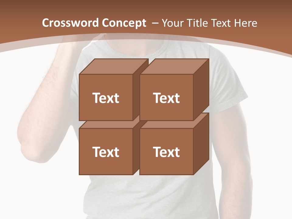 Carefree Smiling Man Satisfied PowerPoint Template