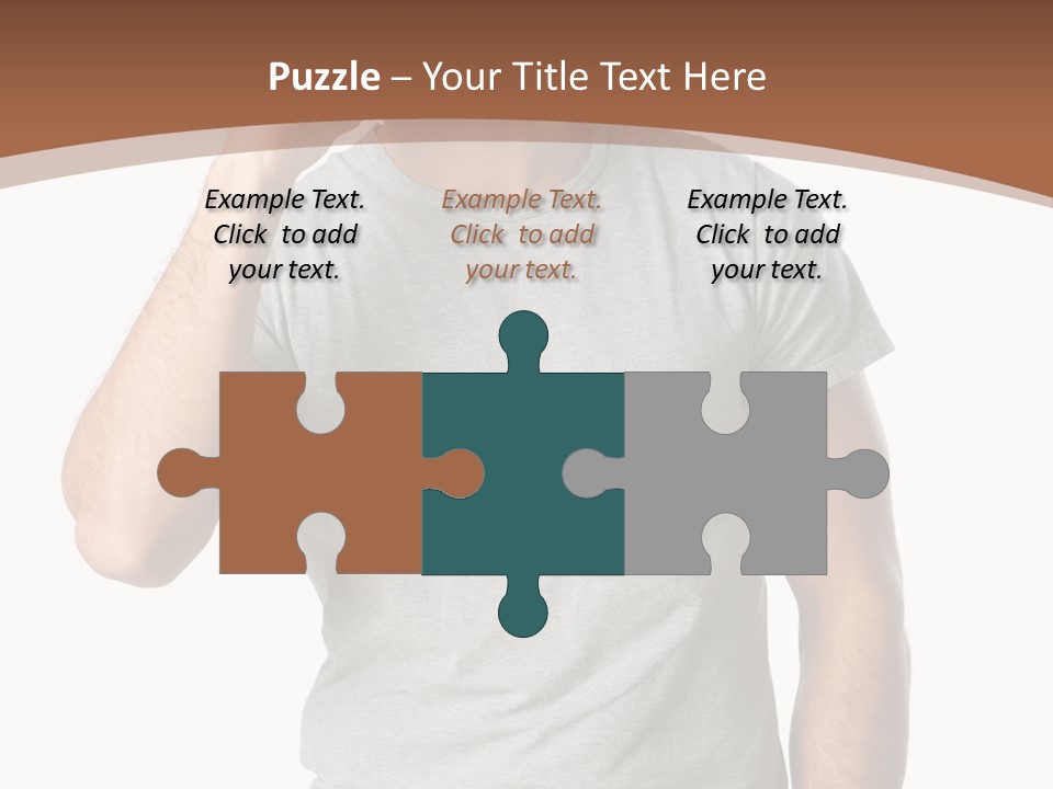 Carefree Smiling Man Satisfied PowerPoint Template