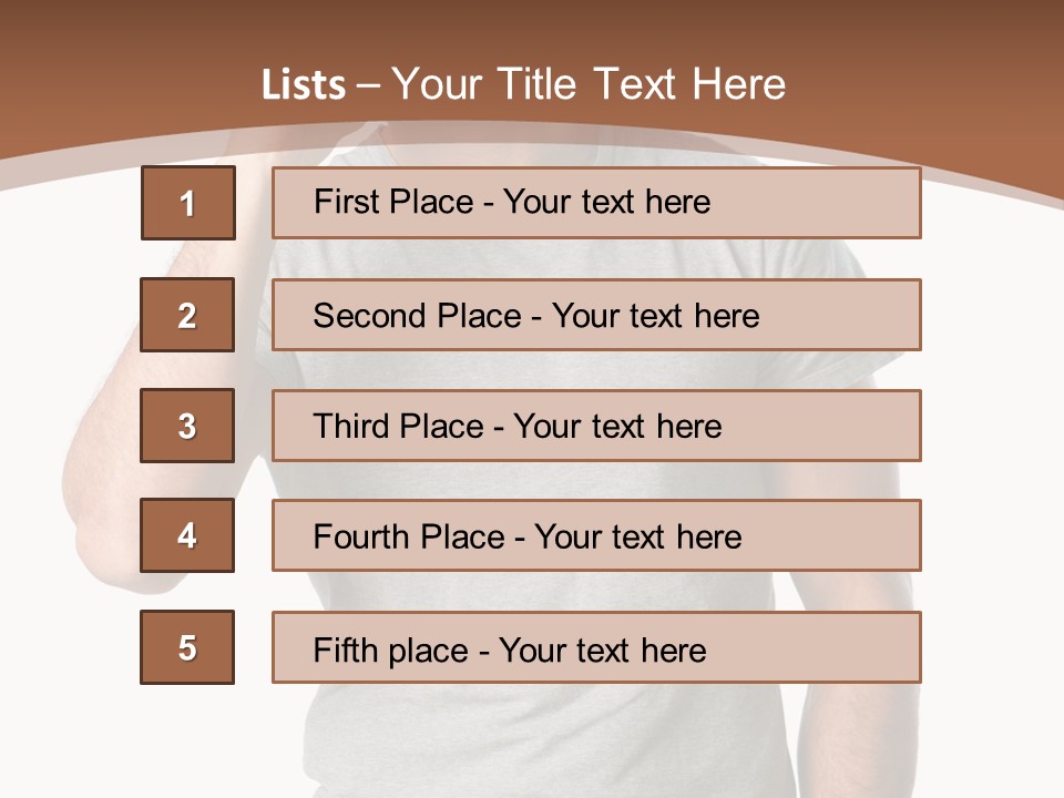 Carefree Smiling Man Satisfied PowerPoint Template