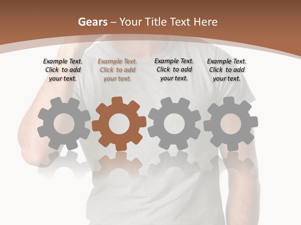 Carefree Smiling Man Satisfied PowerPoint Template