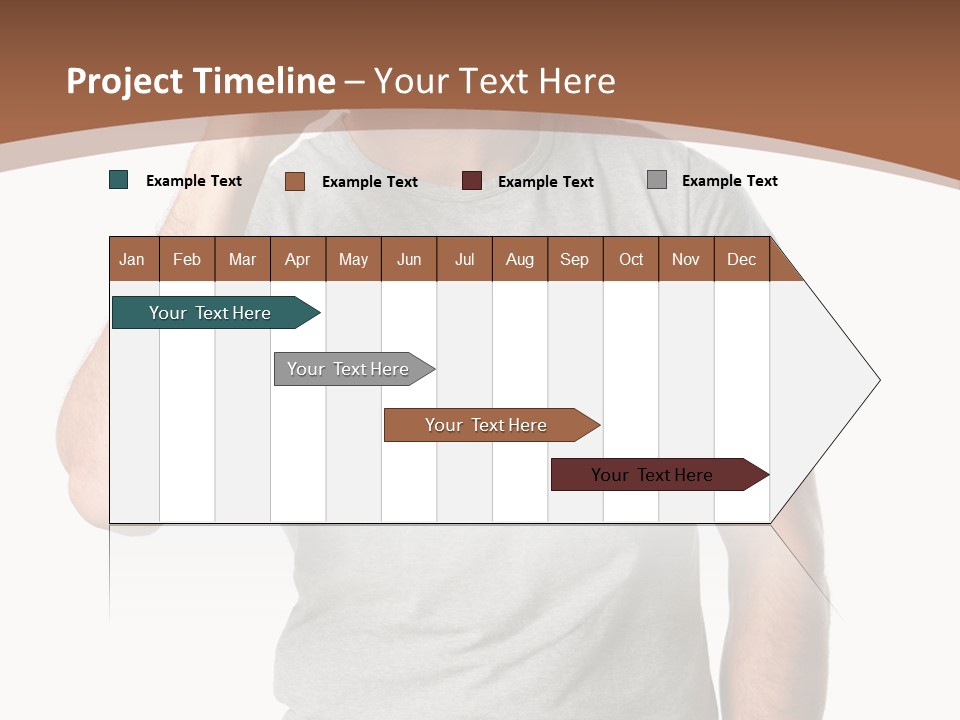 Carefree Smiling Man Satisfied PowerPoint Template