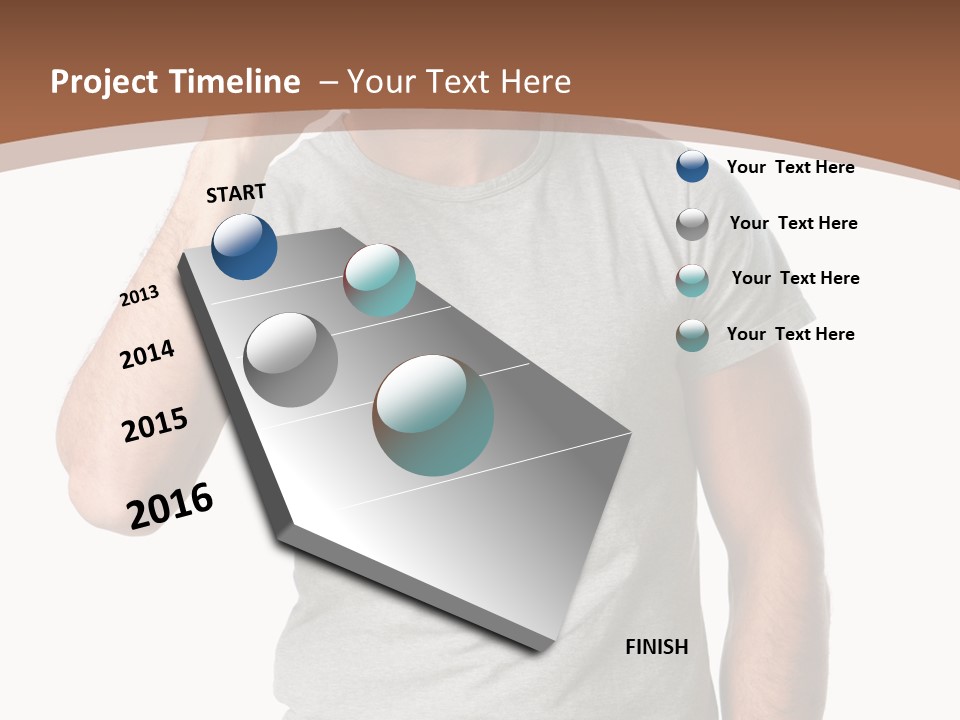 Carefree Smiling Man Satisfied PowerPoint Template