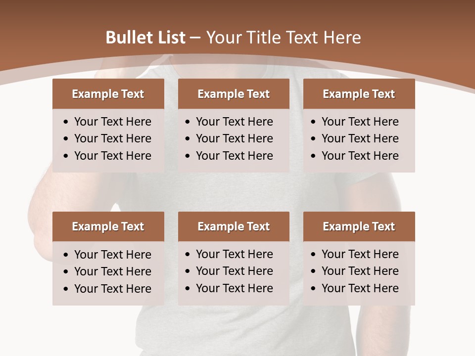 Carefree Smiling Man Satisfied PowerPoint Template