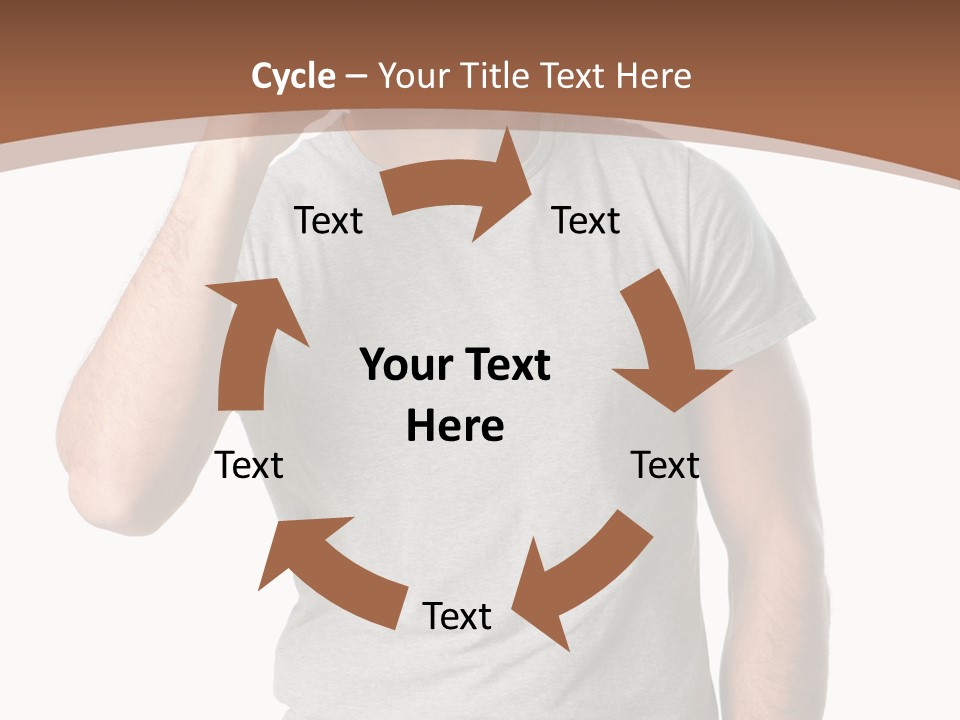 Carefree Smiling Man Satisfied PowerPoint Template