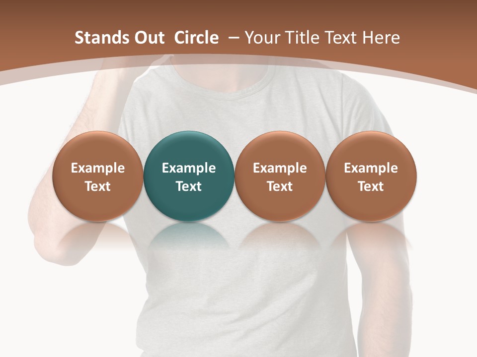 Carefree Smiling Man Satisfied PowerPoint Template